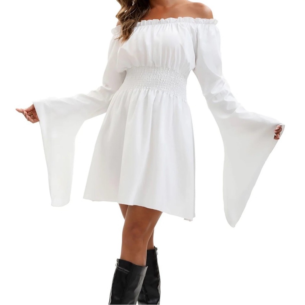 Off-Shoulder White Dress